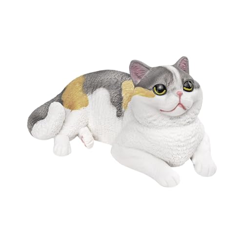 harayaa Katzenfigur Spielzeug Tierfigur Katze Cake Topper Kätzchen Spielzeug, Simulation Katzenfigur für Balkon, Kalikokatze von harayaa