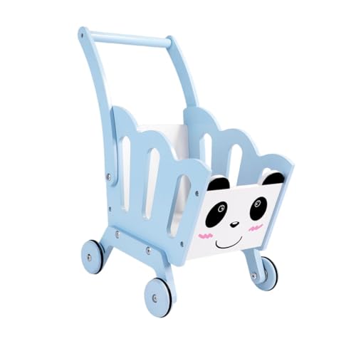 harayaa Kinder Einkaufswagen Trolley Supermarkt Trolley Einkaufswagen Spielzeug Rollenspiel für Kleinkinder, Blau von harayaa