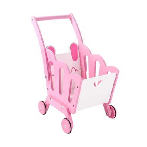 harayaa Kinder Einkaufswagen Trolley Supermarkt Trolley Einkaufswagen Spielzeug Rollenspiel für Kleinkinder, Rosa von harayaa