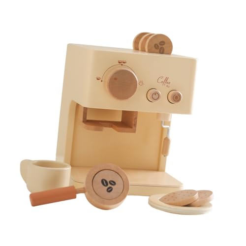 harayaa Kinder Kaffeemaschine Set, Verbessertes Kaffee Set, Montessori Lernspiel, Küchenzubehör, Geschenk für Mädchen Und Jungen von harayaa