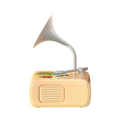 harayaa Kinder Phonograph mit 96 Karten, Frühes Lernspielzeug, Robustes, Vielseitiges Pädagogisches Jungen Und Mädchen, Beige von harayaa