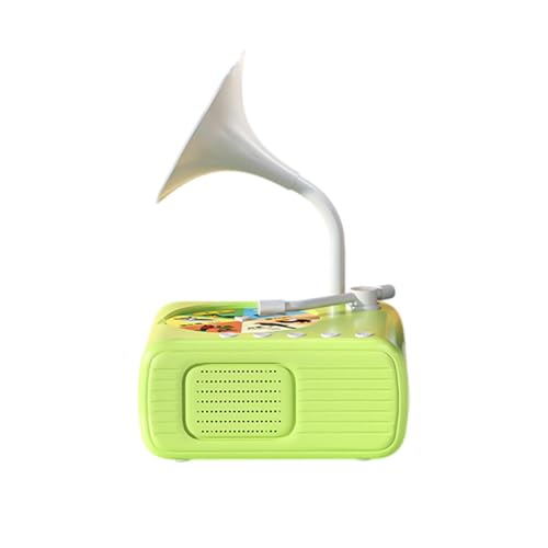 harayaa Kinder Phonograph mit 96 Karten, Frühes Lernspielzeug, Robustes, Vielseitiges Pädagogisches Jungen Und Mädchen, GrÜn von harayaa