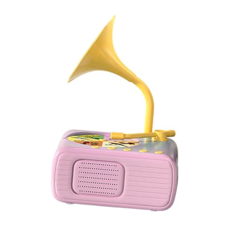 harayaa Kinder Phonograph mit 96 Karten, Frühes Lernspielzeug, Robustes, Vielseitiges Pädagogisches Jungen Und Mädchen, Rosa von harayaa