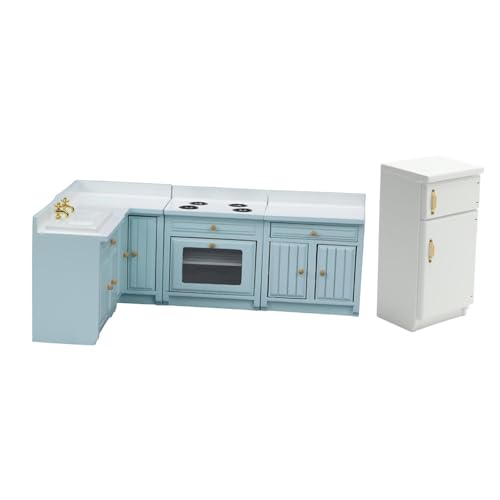 harayaa Kinderküche Aus Holz Puppenhausmöbel Küchenspielzeug mit Details für Kreatives Spielen Miniaturküchenset Passend Als Geschenk für Kinder Ab 3 Jahren, Blau harayaa Kinderküche Aus Holz Puppenhausmöbel Küchenspielzeug mit Details für Kreatives Spielen Miniaturküchenset Passend Als Geschenk für Kinder Ab 3 Jahren, Blau von harayaa