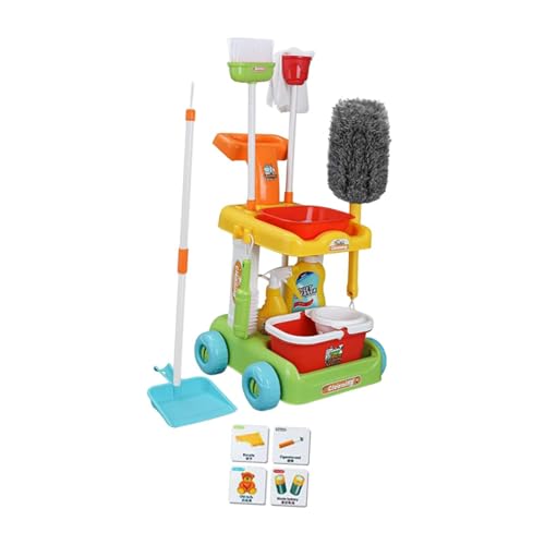 harayaa Kinderreinigung Spielset Play Play Housekeeping Kleinkinder Spielzeug Clean Set Broom Und Reinigungsset für Kinder Im Alter von 3 Jahren Kinder K, 33 Stück von harayaa