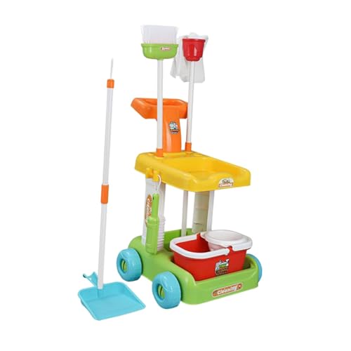 harayaa Kinderreinigung Spielset Play Play Housekeeping Kleinkinder Spielzeug Clean Set Broom Und Reinigungsset für Kinder Im Alter von 3 Jahren Kinder K, 6 Stück von harayaa