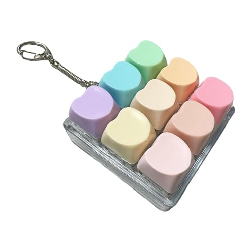 harayaa -Klicker-Spielzeug, Zappelspielzeug, kompakter, lustiger Würfel, Geschenke für Erwachsene, mechanischer -Schlüsselanhänger mit 9, Regenbogenherz harayaa -Klicker-Spielzeug, Zappelspielzeug, kompakter, lustiger Würfel, Geschenke für Erwachsene, mechanischer -Schlüsselanhänger mit 9, Regenbogenherz von harayaa