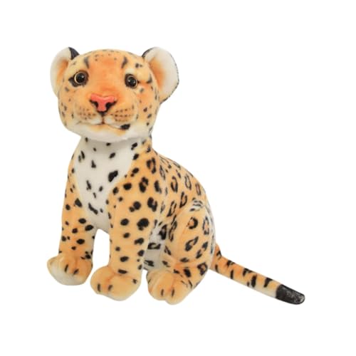 harayaa Leopard Plüschspielzeug Cartoon Figuren Simulation Party Bevorzugt Geschenke Kollektible Stofftiere Plüsch Puppe für Jungen Mädchen Erwachsene, Gelb, 23 cm von harayaa