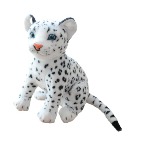 harayaa Leopard Plüschspielzeug Cartoon Figuren Simulation Party Bevorzugt Geschenke Kollektible Stofftiere Plüsch Puppe für Jungen Mädchen Erwachsene, Weiß, 23 cm von harayaa