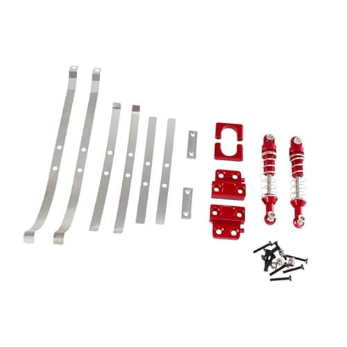 harayaa Metall Upgrade Teile Upgrade Kits, DIY ACCS Ersatzmodellspielzeug, RC Auto LKW Ersatzteile für RC Hobbyauto Im Maßstab 1:12, Rot von harayaa