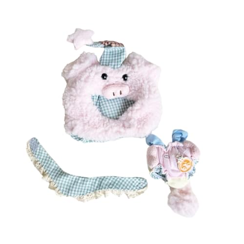 harayaa Mini-Puppenkleidung für 6 Zoll Puppen, Puppenoutfits, Kleidung mit Mütze und Lätzchen, Puppenkleidung für Mädchen, süßer Puppenkleidungsanzug für von harayaa