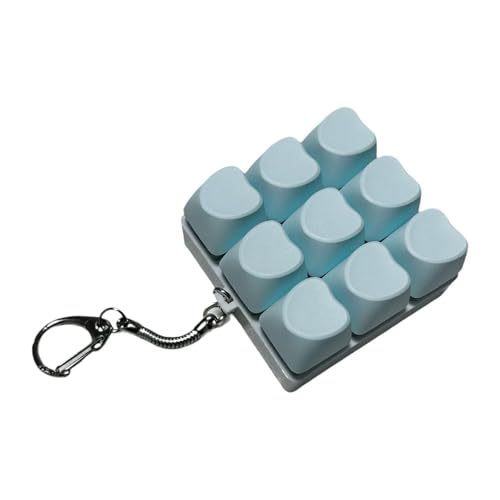 harayaa Mini Schlüsselanhänger mit 9 Tasten, Vielseitiges Und Langlebiges Fingerspielzeug, Ideal für Kinder Ab 15 Jahren, Blau harayaa Mini Schlüsselanhänger mit 9 Tasten, Vielseitiges Und Langlebiges Fingerspielzeug, Ideal für Kinder Ab 15 Jahren, Blau von harayaa