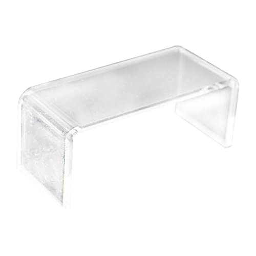 harayaa Mini Tee: 12 Puppenhaus Wohnzimmer Szene Couchtisch Modell Tasche Requisiten Transparent Schreibtisch Möbel Dekoration Zubehör, Weiß von harayaa