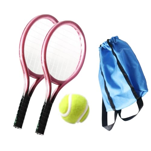 harayaa Mini Tennisschläger Und Ball Set, Miniatur Tennis Set, Miniatur Sport Tennisschläger Und Ball Set, Alter 3–6, Rosa von harayaa