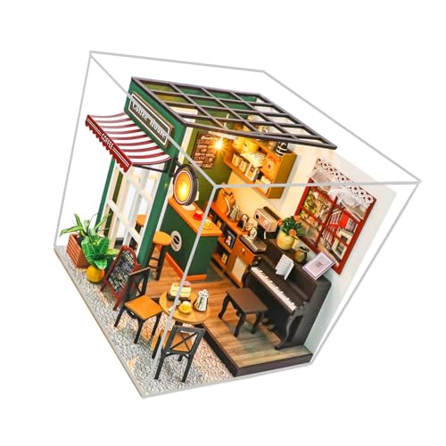 harayaa Miniatur-Café-Bausätze, 3D-Puzzle, Basteln, Ornamente, Puppenhaus, handgefertigtes Spielzeug, handgefertigtes kleines Hausspielzeug für die Familie von harayaa