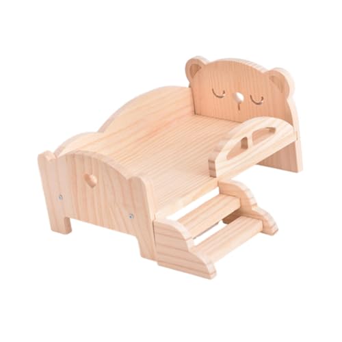 harayaa Miniaturmöbel aus Holz für BJD-Puppen, Foto-Accessoires, Puppenspielzeug, Bär 34x22x14.5cm von harayaa