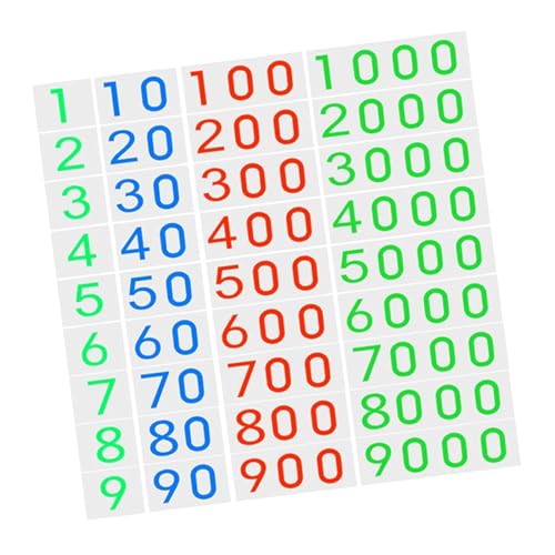 harayaa Montessori Zahlenkarten Mathe-Materialien Mathe-Zahlenzählen 1-9000 für Hausgruppe von harayaa