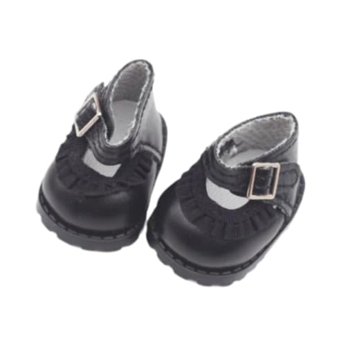 harayaa PU Schuhe für Modepuppen, Kleiderschuhe, Foto Requisiten, Handgefertigt, Elegante Kostüme, Spielzeug Zum Anziehen von Puppenschuhen, Schwarz von harayaa