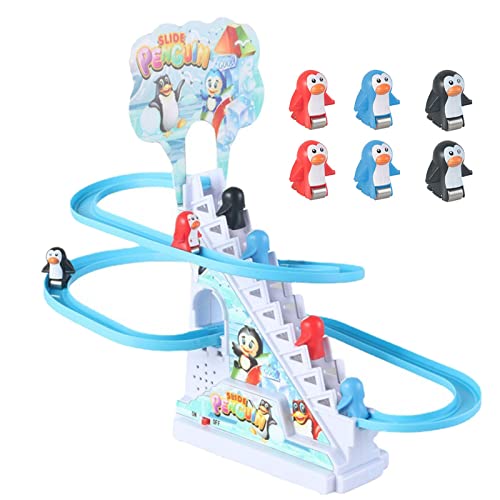 harayaa Pinguin Track Slide Spielzeug Musik Kleine Pinguin Spielzeug Treppe für Mädchen Kinder Geschenke von harayaa