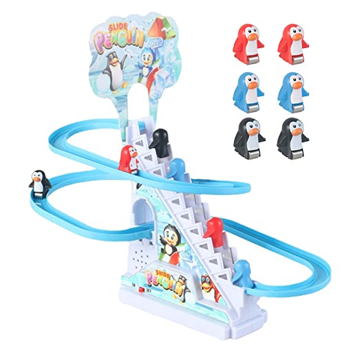 harayaa Pinguin Track Slide Spielzeug Musik Kleine Pinguin Spielzeug Treppe für Mädchen Kinder Geschenke von harayaa