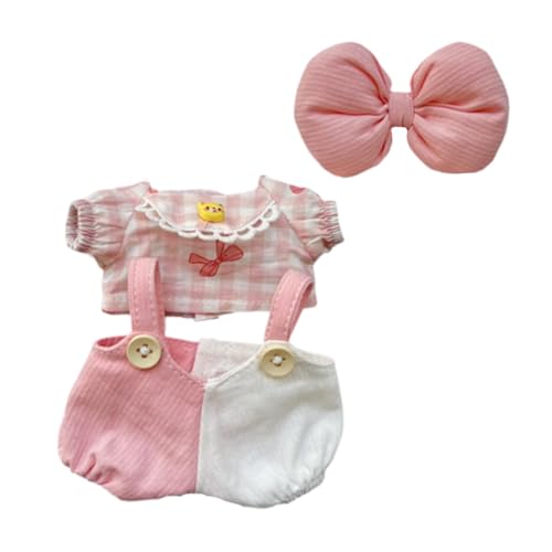 harayaa Plüsch-Puppenkleidung für 15 cm große Mädchen, Puppenkleidung, Strampler, Puppenkleidung, Geschenk für Mädchen, ROSA von harayaa