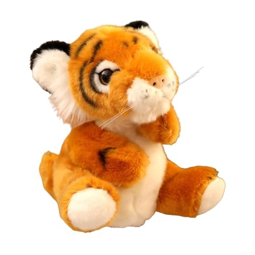 harayaa Plüsch Tiger Hand Puppet Plüsch Toy, Tiger Interactive Puppet für Vorschule, Braun von harayaa