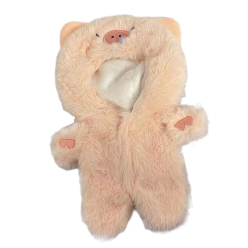 harayaa Plüschpuppenkleidung für 20-cm-Puppen, Strampler, Dekoration, süße Outfits, abnehmbar zum Anziehen für Kinder, Stofftier-Puppenkleidung, Schwein von harayaa