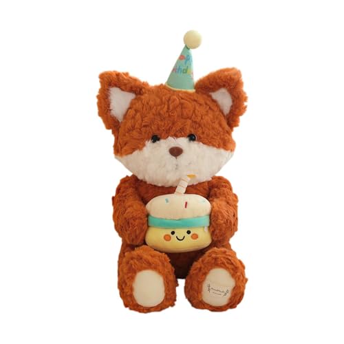 harayaa Plüschspielzeug Ausgestopfte Puppe, Kinderzimmerdekor, Cartoon Kollektible Stofftierpuppe, Plüsch Tierspielzeug für Erwachsene Teenager Geschenke, Fuchs von harayaa