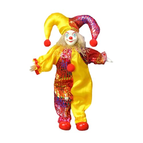 harayaa Porzellan Clown Puppe Clown Modell Schreibtisch Ornament 25cm für Home Party Desktop Schlafzimmer von harayaa