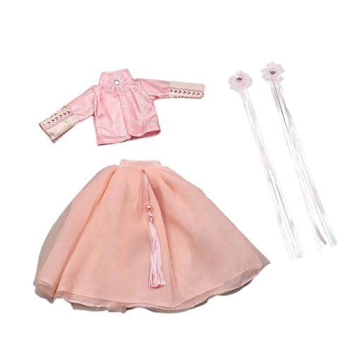 harayaa Prinzessinnenkleid für 1/6 BJD Puppe, Eigene Puppen mit Zubehör, Kinder Foto Requisiten, DIY Kostüm für 11,81 Zoll, ROSA von harayaa