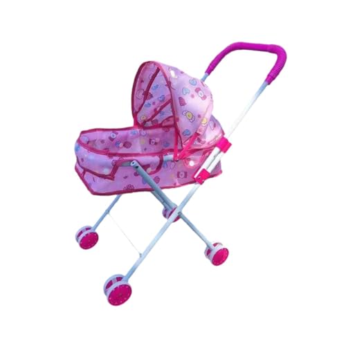 harayaa Puppe Kinderwagen Simulation Wagen Spielzeug Interaktives Spielzeug Rolle Spielen Spiel Trolley Spielzeug Push Warenkorb Spielzeug für Geschenk von harayaa