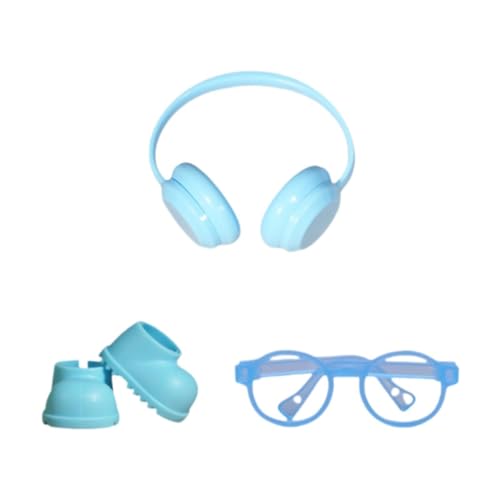 harayaa Puppen Zubehör Miniatur Schuhe Regenstiefel Kopfhörer Brille für 17cm Puppen Zum Dekorieren Verschenken DIY, Blau harayaa Puppen Zubehör Miniatur Schuhe Regenstiefel Kopfhörer Brille für 17cm Puppen Zum Dekorieren Verschenken DIY, Blau von harayaa