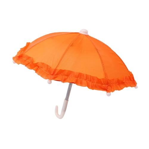 harayaa Puppenhaus Miniatur Regenschirm Sunny Rainy Regenschirm Landschaft Liefert Hängende Dekorative Requisiten für 18 Zoll Puppen Ornamente, Orange von harayaa