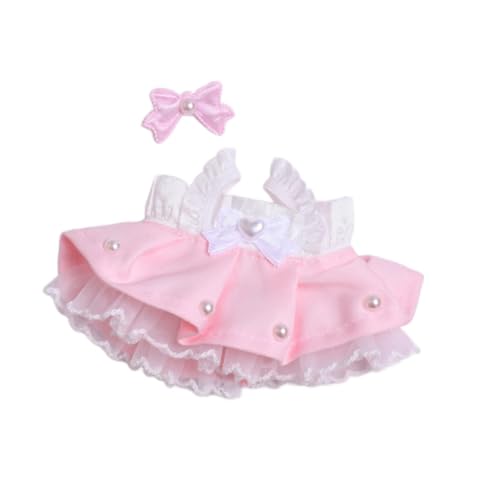 harayaa Puppenkleid, Puppenzubehör, Mädchen-Puppenkleidung, Puppenanziehsachen für 17 cm große Puppen, Rosa von harayaa