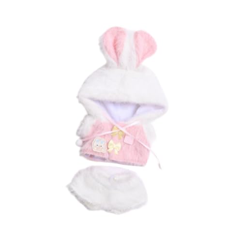 harayaa Puppenkleidung Set für Geburtstagsgeschenke, Anziehkostüm mit Cartoon Ohren für Puppen, Rosa von harayaa