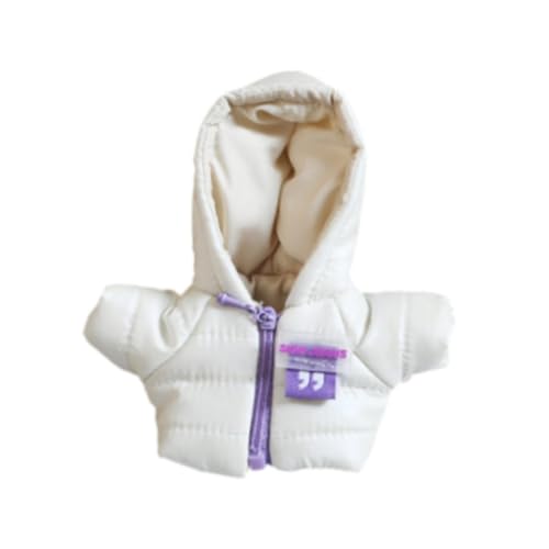 harayaa Puppenkleidung für Mädchen, Mini Kostüm, Wintermantel für Puppen, Geschenkidee für Kinder, Weiß von harayaa