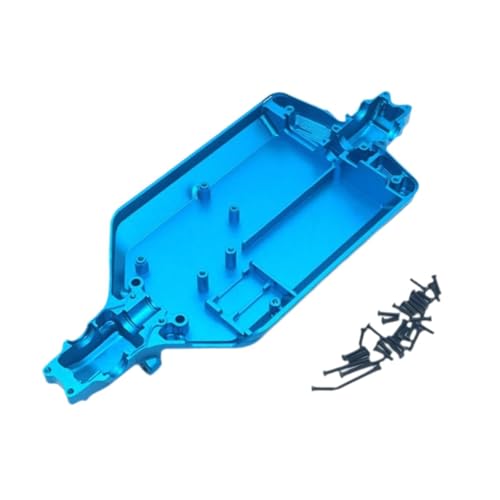 harayaa RC Auto Chassis Platte, Ersatzteile, Professionelles CNC Metall Chassis Karosserie Rahmenbrett für 16101 16102 DIY Zubehör, Blau von harayaa