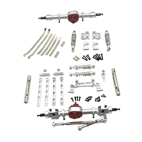 harayaa RC-Autoteile Modifiziertes Chassis Aufrüstung der Vorder- und Hinterbausätze Hobby-Auto im Maßstab 1/12, Silber harayaa RC-Autoteile Modifiziertes Chassis Aufrüstung der Vorder- und Hinterbausätze Hobby-Auto im Maßstab 1/12, Silber von harayaa