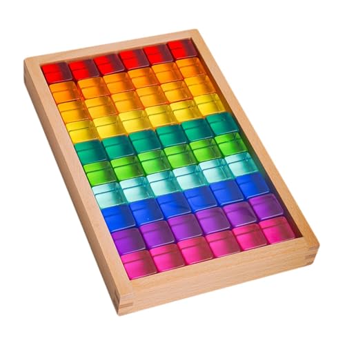 harayaa Regenbogen Bausteine Set, Glattes Stapelspiel für Geburtstag, Weihnachten, Jungen von harayaa