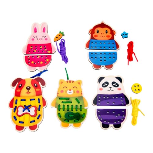 harayaa Schnürkarten, Nähset, Feinmotorikspielzeug, Frühförderung, Fädelspielzeug, Lernspiele Aus Holz, Tier harayaa Schnürkarten, Nähset, Feinmotorikspielzeug, Frühförderung, Fädelspielzeug, Lernspiele Aus Holz, Tier von harayaa