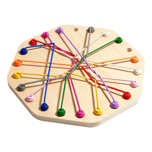 harayaa Seil Entwirrt Spielzeugseil Puzzle Spielzeug Tabletop Interaktive Farb Lernen Gehirn Teaser Brettspiel für Jungen Mädchen Kinder, Sechseck von harayaa