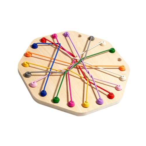 harayaa Seilspielspielzeug, Hirnteaser Spiel, Pädagogisches Tragbares Puzzle, Kid Rope Knots Brettspiel für Jungen Mädchen, Kinder Neujahr Geschenk, Achteck von harayaa