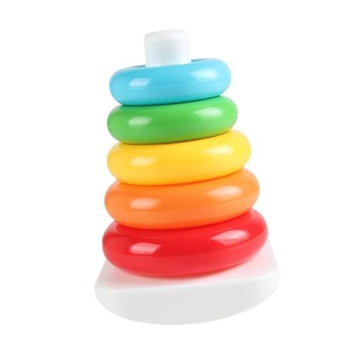 harayaa Stapeling Toy Sensory Learning Toy Rings Stacker für Babys Regenbogen seit mehr als 6 Monaten von harayaa