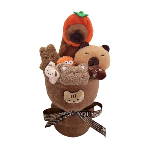 harayaa Strauß Aus Stoffpuppen, Künstlicher Blumenstrauß, Süßes Partygeschenk für Freunde Und Familie, Stoffpuppe Zum Valentinstag von harayaa