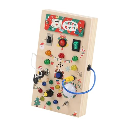 harayaa Switch Busy Board Sensory Board Holzhandwerksspielzeug Geschenk Grundlegende Motorik-Reisespielzeug für Kleinkinder im Vorschulalter ab 3 Jahren von harayaa