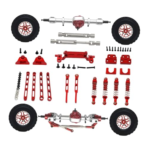 harayaa Vorne und hinten Portalachse DIY Kit 1/12 Maßstab RC Auto Upgrade Teile Vier Räder Reifen Stabile Schrauben Ersatz für 82 82Pro, Rot harayaa Vorne und hinten Portalachse DIY Kit 1/12 Maßstab RC Auto Upgrade Teile Vier Räder Reifen Stabile Schrauben Ersatz für 82 82Pro, Rot von harayaa