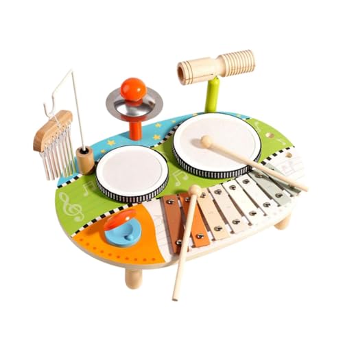 harayaa Xylophon-Schlagzeug-Set, Kinder-Schlaginstrumente-Set, Kleinkinder-Spielzeug, Hand-Auge-Koordinationsinstrument, Spielzeug-Set für den Kindergarten von harayaa