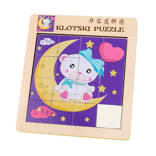 harayaa Zahlenschiebepuzzle, Cartoon Puzzle, Feinmotorik Zahlenpuzzle Spielzeug, Lernspielzeug für Kinder Im Alter von 2 3 4 Jahren, Mond von harayaa