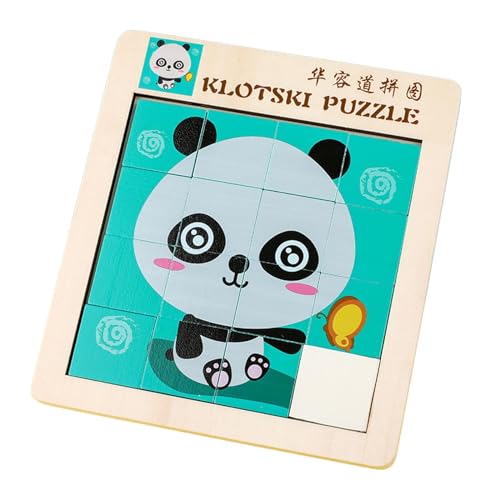 harayaa Zahlenschiebepuzzle, Cartoon Puzzle, Feinmotorik Zahlenpuzzle Spielzeug, Lernspielzeug für Kinder Im Alter von 2 3 4 Jahren, Panda von harayaa