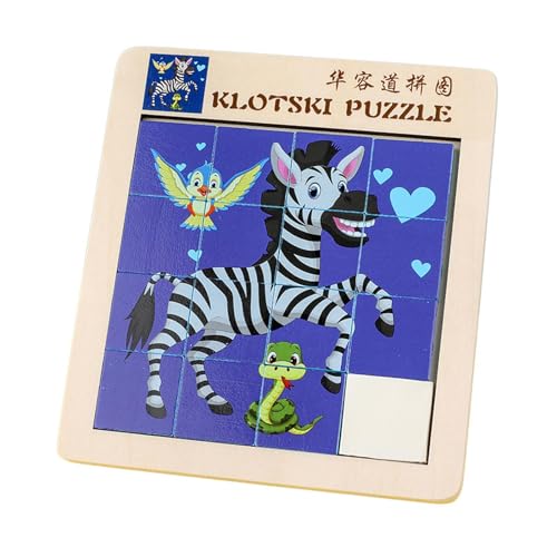 harayaa Zahlenschiebepuzzle, Cartoon Puzzle, Feinmotorik Zahlenpuzzle Spielzeug, Lernspielzeug für Kinder Im Alter von 2 3 4 Jahren, Zebra von harayaa